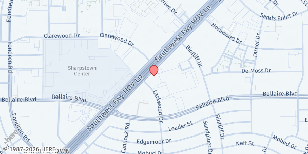 Map showing The Universal Church (Southwest Freeway) at 7075 Southwest Fwy., Houston, TX