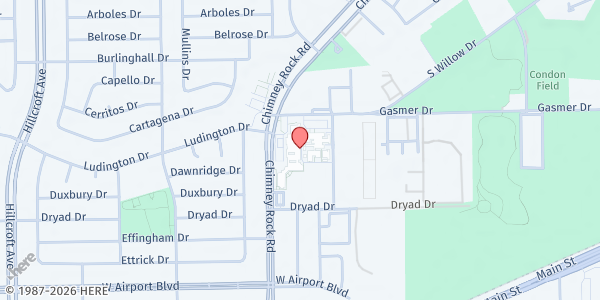 Map showing Westbury High School at 11911 Chimney Rock Rd, Houston, TX