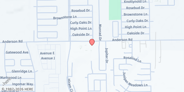 Map showing YES Prep Southwest Secondary School at 4411 Anderson Rd, Houston, TX