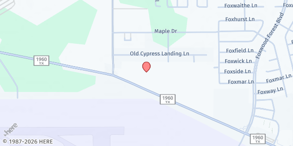 Map showing Northview Baptist Church at 6411 FM 1960, Humble, TX