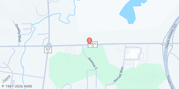 Map showing Huntsville Salvation Army at 330 FM 2821 Rd E, Huntsville, TX