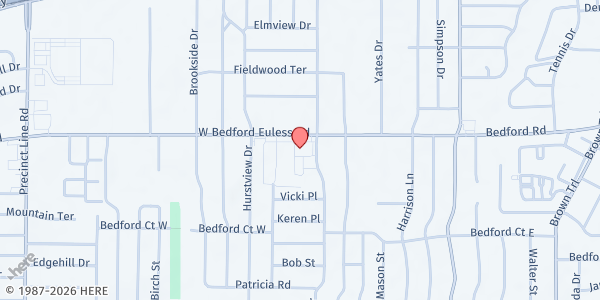 Map showing Harvest Pantry Mobile at 411 W Bedford-Euless Rd, Hurst, TX