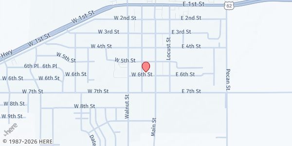Map showing Idalou Methodist Church at 518 Chestnut St, Idalou, TX