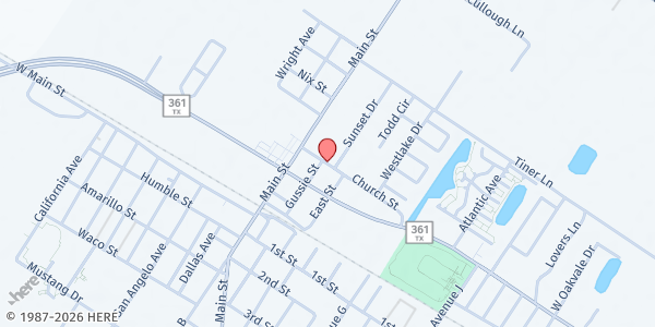 Map showing Ingleside United Methodist Church Pantry at 2572 Church St., Ingleside, TX
