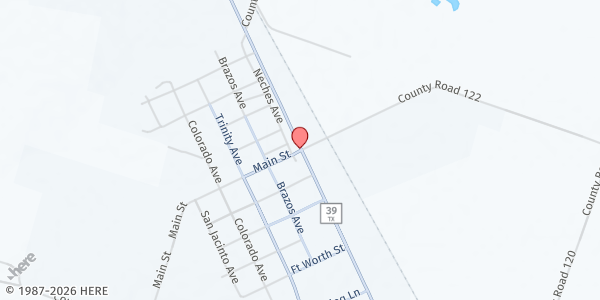 Map showing Iola Food Pantry at , Iola, TX