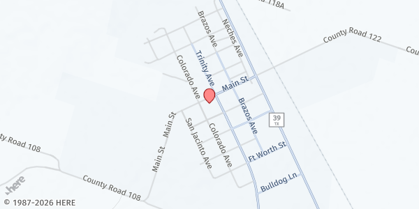 Map showing Iola Food Pantry at 23471 FM 244, Iola, TX