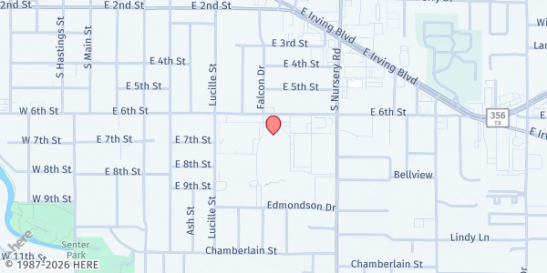 Map showing Irving Schools Foundation I at 600 E 6th St, Irving, TX