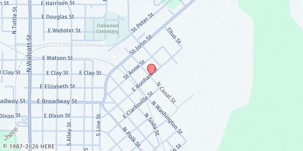 Map showing Blessings of Grace at 304 W Broadway, Jefferson, TX