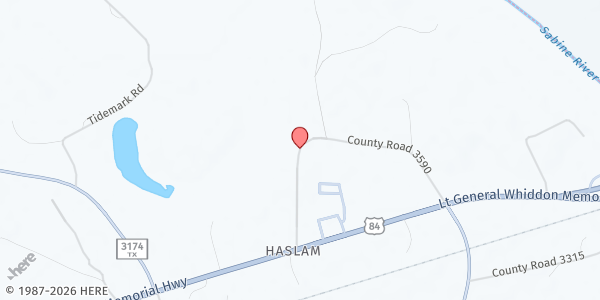 Map showing Joaquin Community Christian Services at 270 CR 3590, Joaquin, TX