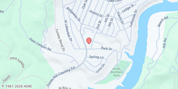 Map showing Travis County Community Center - Jonestown at 18649 FM 1431 #6A, Jonestown, TX