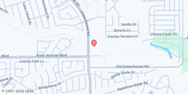 Map showing Iglesia Pentecostal de Jesuscristo el Faro de Luz at 4900 Greenhouse Rd., Katy, TX