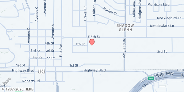 Map showing RCCG The King's Palace at 5371 E 5th St, Katy, TX