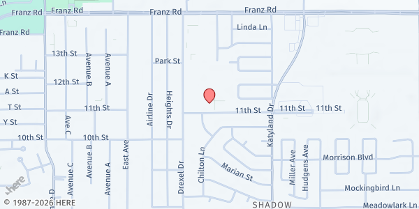 Map showing St. Bartholomew the Apostle Catholic Church at 5356 11th St, Katy, TX