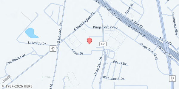 Map showing Portfolio Juniper Pointe at 2600 Tabor Parkway, Kaufman, TX
