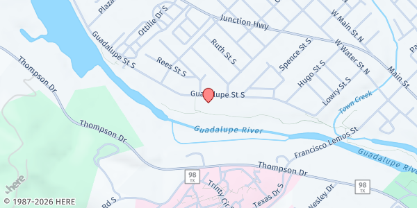 Map showing Dietert Center at 451 Guadalupe St. #203, Kerrville, TX