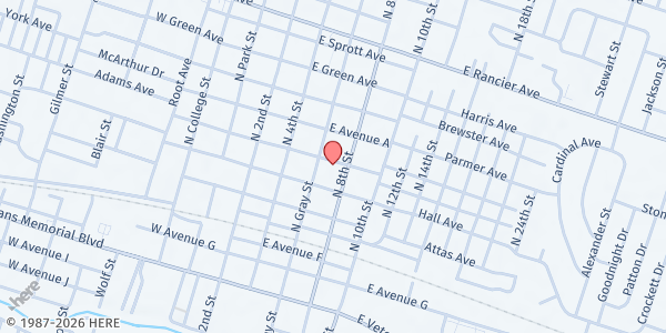 Map showing Five Star Food Market at 415 North 8th Street, Killeen, TX