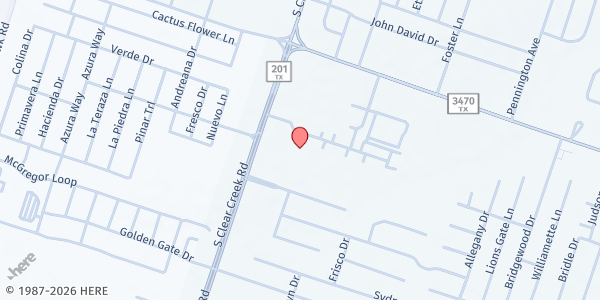 Map showing New Hope Seventh Day Adventist Church at 5106 South Clear Creek Road, Killeen, TX