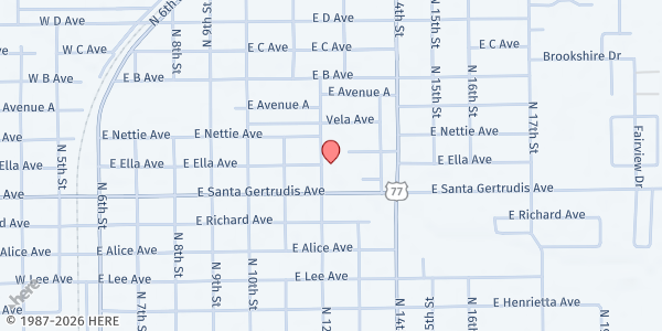 Map showing Los Hermanos Flores Park at Los Hermanos Flores Park, Kingsville, TX