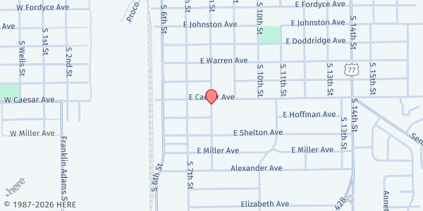 Map showing St. Gertrude Catholic Church Pantry at 1120 S. 8th St., Kingsville, TX