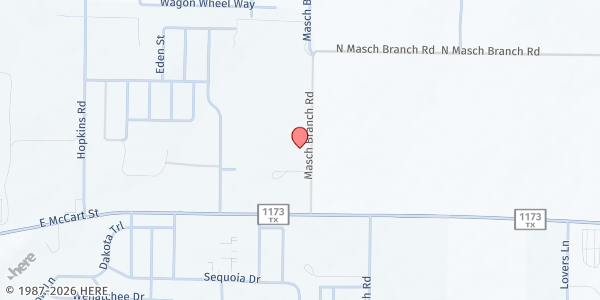 Map showing Krum Mobile Market at 5301 Masch Branch Rd, Krum, TX