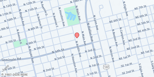 Map showing Dawson County Senior Citizen Center at 609 N. Austin Ave., Lamesa, TX