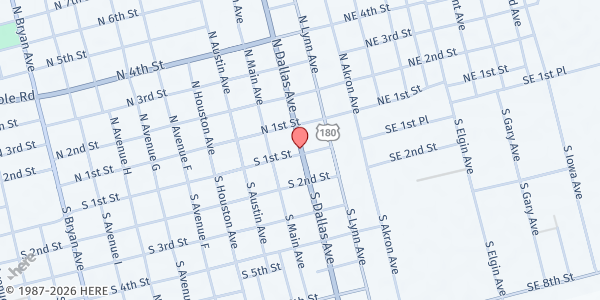 Map showing Lamesa Salvation Army at 112 N Dallas Ave, Lamesa, TX