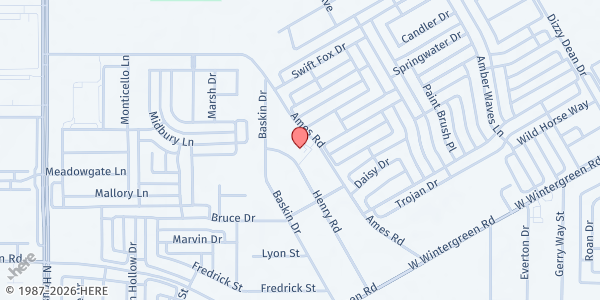Map showing S.O.W Life Changing Community at 3100 Ames Rd., Lancaster, TX