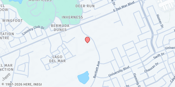 Map showing First Baptist Church Laredo at 7610 Bartlett Ave, Laredo, TX