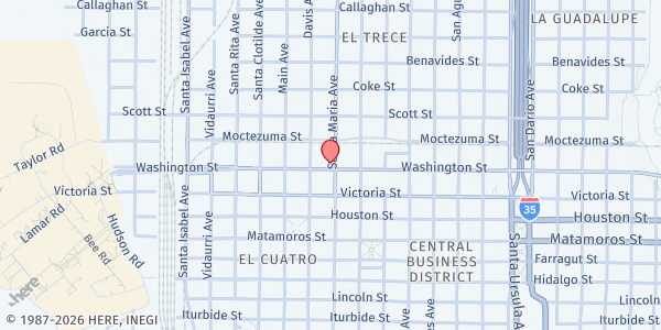 Map showing Holding Food Pantry at 1102 Santa Maria, Laredo, TX