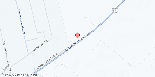 Map showing Santa Teresita Community Center at 15014 US-59, Laredo, TX