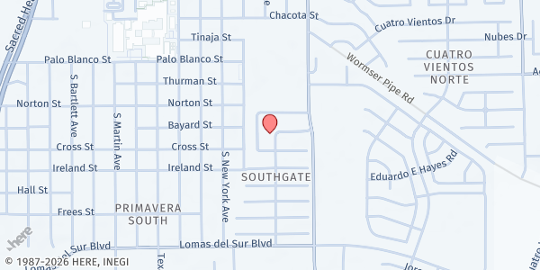 Map showing Sevent Day Adventist South at 3108 Columbia Drive, Laredo, TX