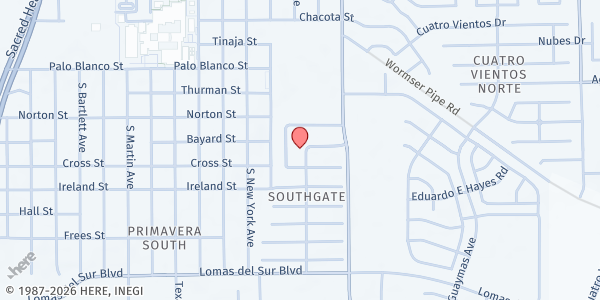 Map showing Seventh Day Adventist South at 3108 Columbia Drive, Laredo, TX