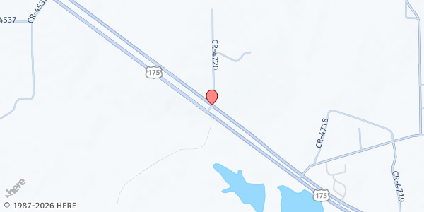 Map showing County Chapel Baptist Church at 12440 US Highway 175 East, Larue, TX