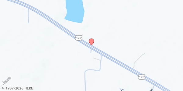 Map showing County Chapel Baptist Church at 12440 US-175, Larue, TX