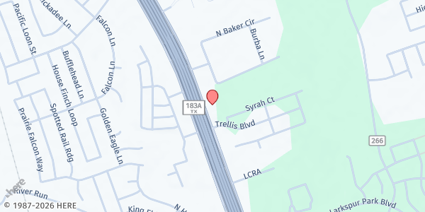 Map showing Operation Liberty Hill Food Pantry at 1401 N. US Hwy. 183, Leander, TX