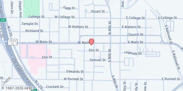 Map showing Salvation Army- Lewisville Pantry at 206 W. Main St., Lewisville, TX