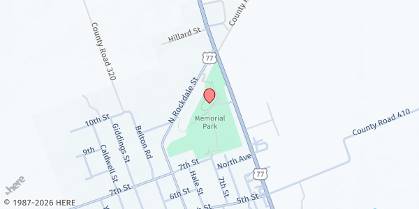 Map showing Lexington Mobile Pantry at 9035 US-77, Lexington, TX