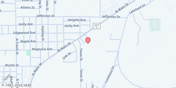 Map showing Liberty VFW Post 5621 at 1520 N. Main St., Liberty, TX