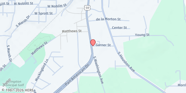 Map showing Center of Hope Polk County Mission Center at 600 S. Washington Ave., Livingston, TX