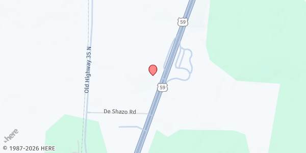 Map showing First Community Missionary Baptist Church at 10531 US-59, Livingston, TX