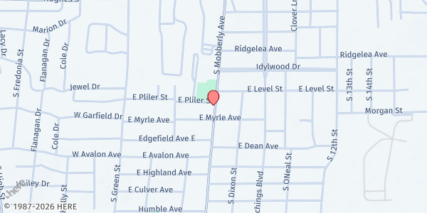 Map showing Beacon Center at 1115 S. Mobberly Ave, Longview, TX