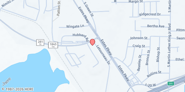 Map showing East Texas Food Bank Longview Resource Center at 2900 Signal Hill Dr., Longview, TX