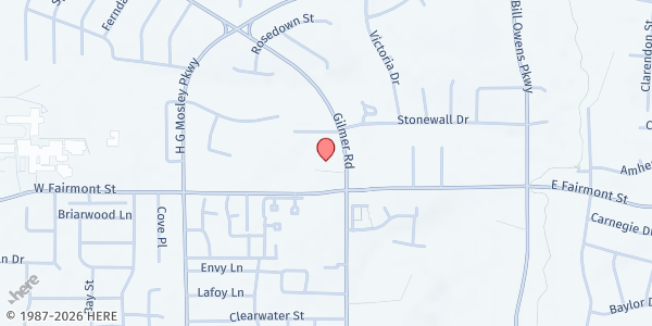 Map showing Longview Dream Center at 803 Gilmer Rd., Longview, TX