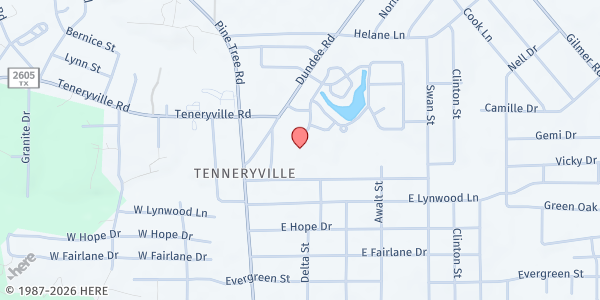 Map showing St Matthews Catholic Church at 2904 Arrow Lane, Longview, TX