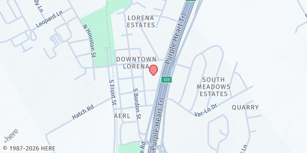 Map showing First Baptist Church Lorena - The Shepherd's Heart at 307 Center St., Lorena, TX