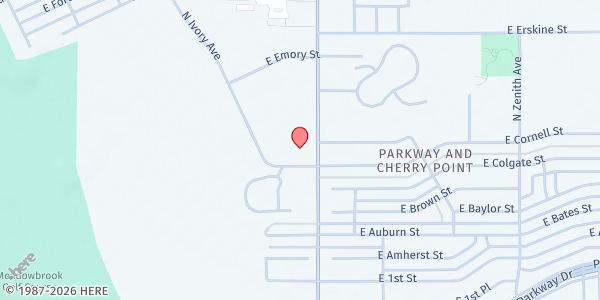 Map showing East Lubbock Art House at 405 M.L.K. Jr Blvd. Suite B, Lubbock, TX