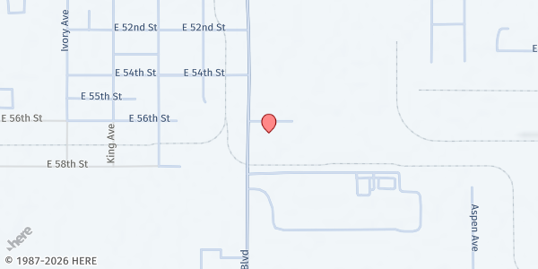 Map showing South Plains Food Bank at 5605 Martin Luther King Jr Blvd, Lubbock, TX