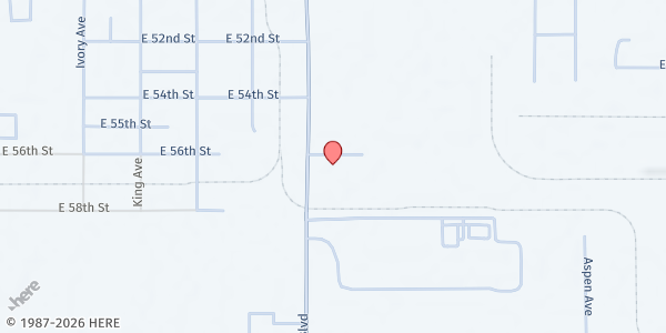 Map showing South Plains Food Bank Senior Program at 5605 M.L.K. Jr Blvd., Lubbock, TX