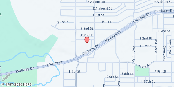 Map showing Susie's Closet at 1701 Parkway Dr., Lubbock, TX