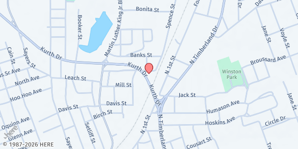 Map showing Deep East Texas Resource Center at 105 Lofton St., Lufkin, TX